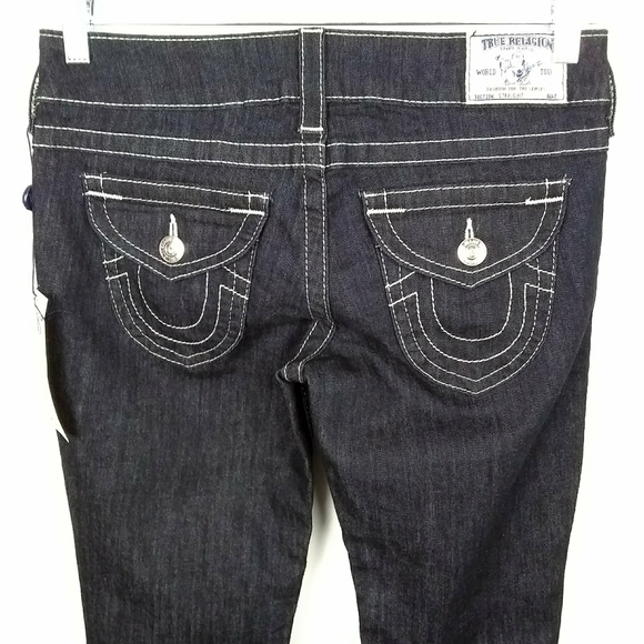 NWT TRUE RELIGION Womens Straight Jeans Size 28 - Picture 3 of 9